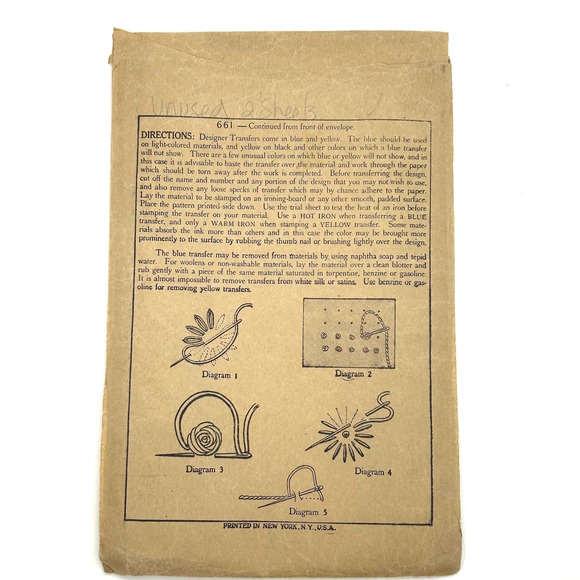 Standard Designer Antique 1920's Transfer Pattern #661 Table Runner HTF RARE - Picture 2 of 7